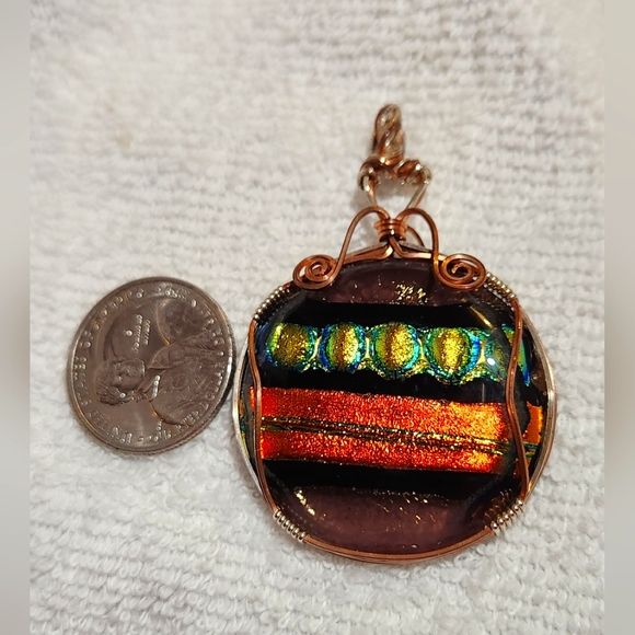 Handmade Fused Glass Pendant - Picture 9 of 9